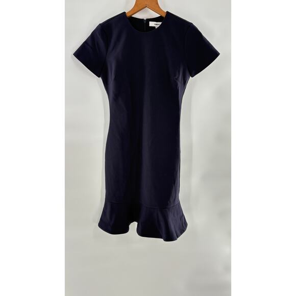 Likely Beckett Peplum Sheath Dress 0 NWOT Navy Blue Academia Prep Career Office - Picture 3 of 7